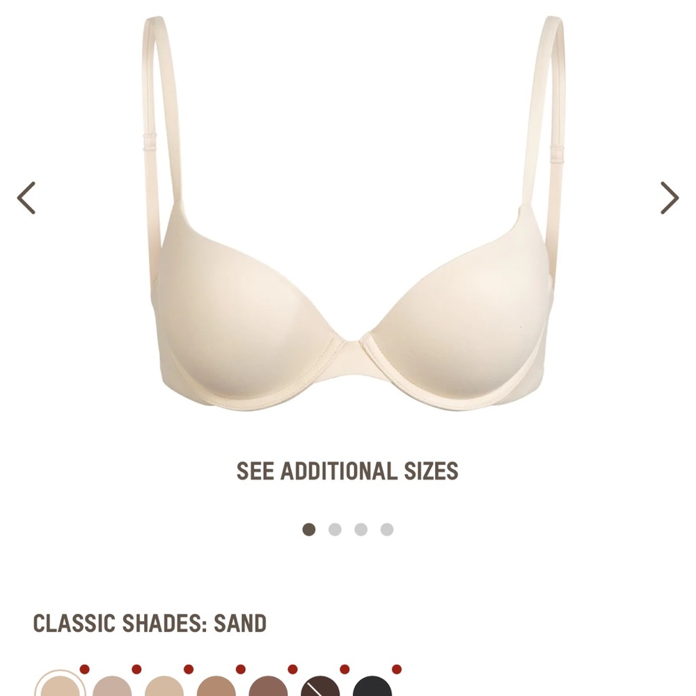 FITS EVERYBODY T-SHIRT PUSH UP BRA | SAND - SAND / 42 / D x 1